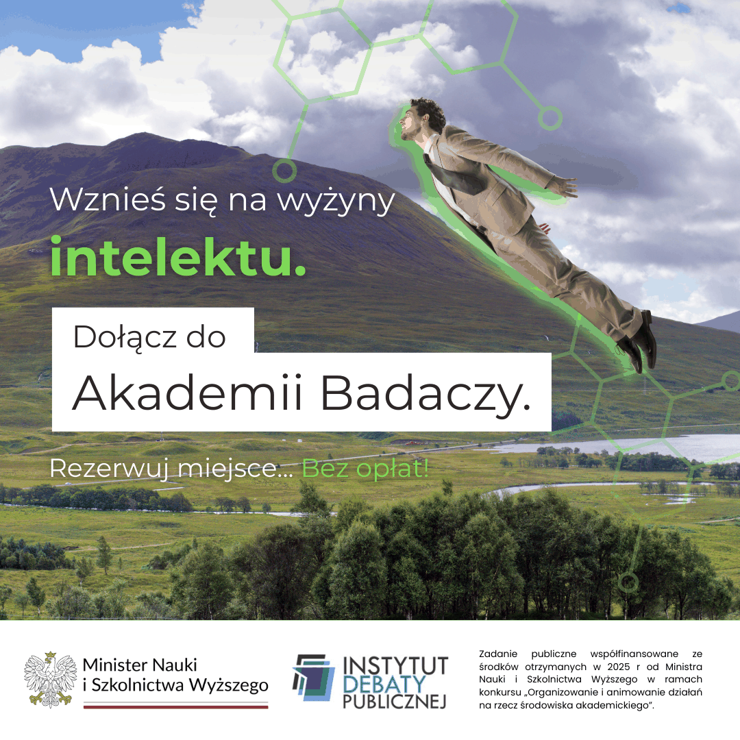 plakat promujący udział w Akademii Badaczy 